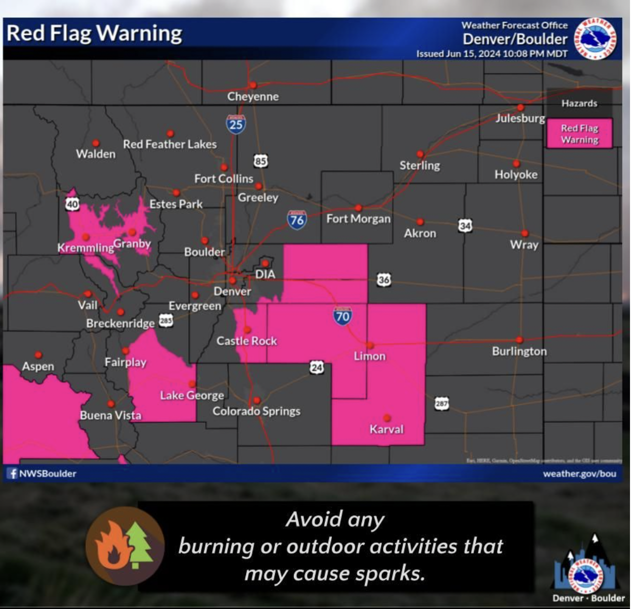 Sections of Grand County under ‘red flag’ fire warning