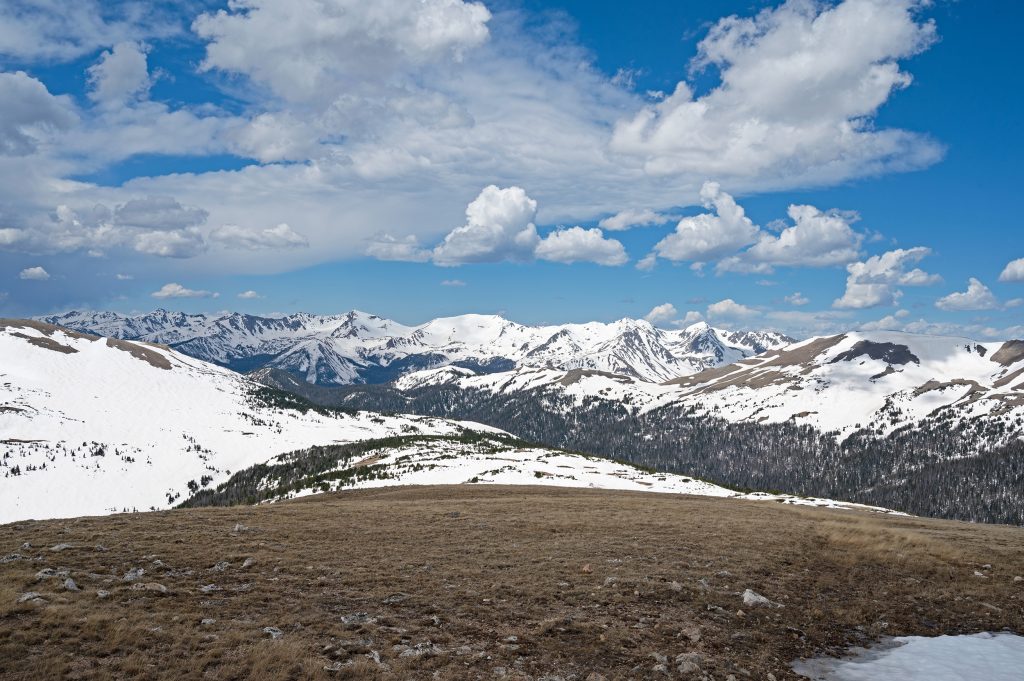 thumbnail image 2 of Handmade O Scale Model Railroad Backdrop – Rocky Mountains Trees & Sky #681 2 of 6