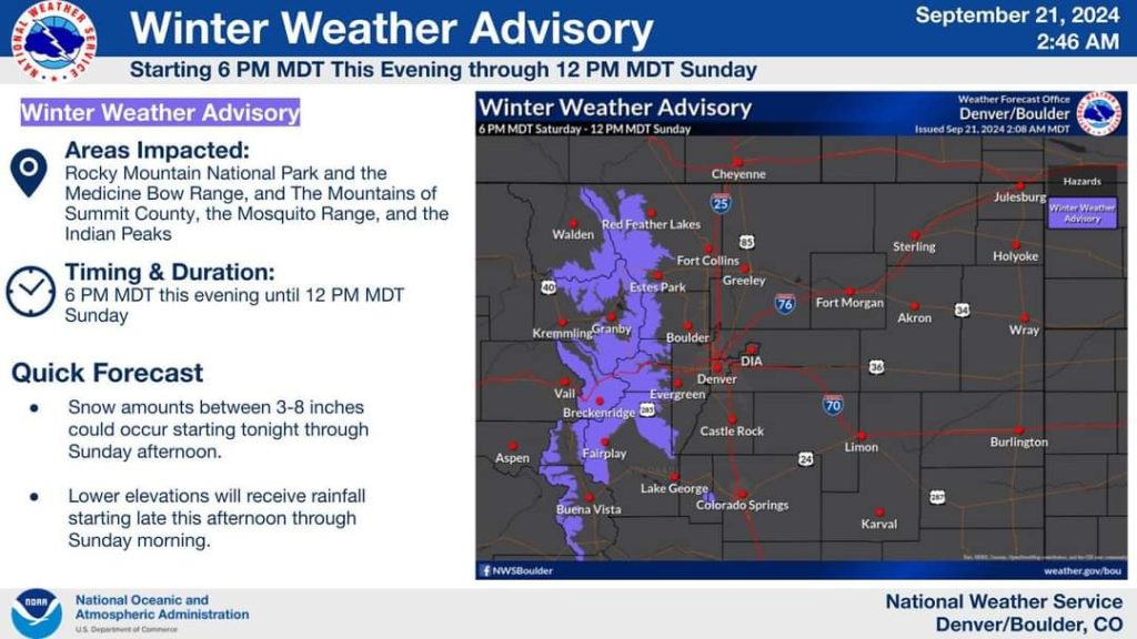 Winter weather advisory to take effect tonight at high elevations in ...