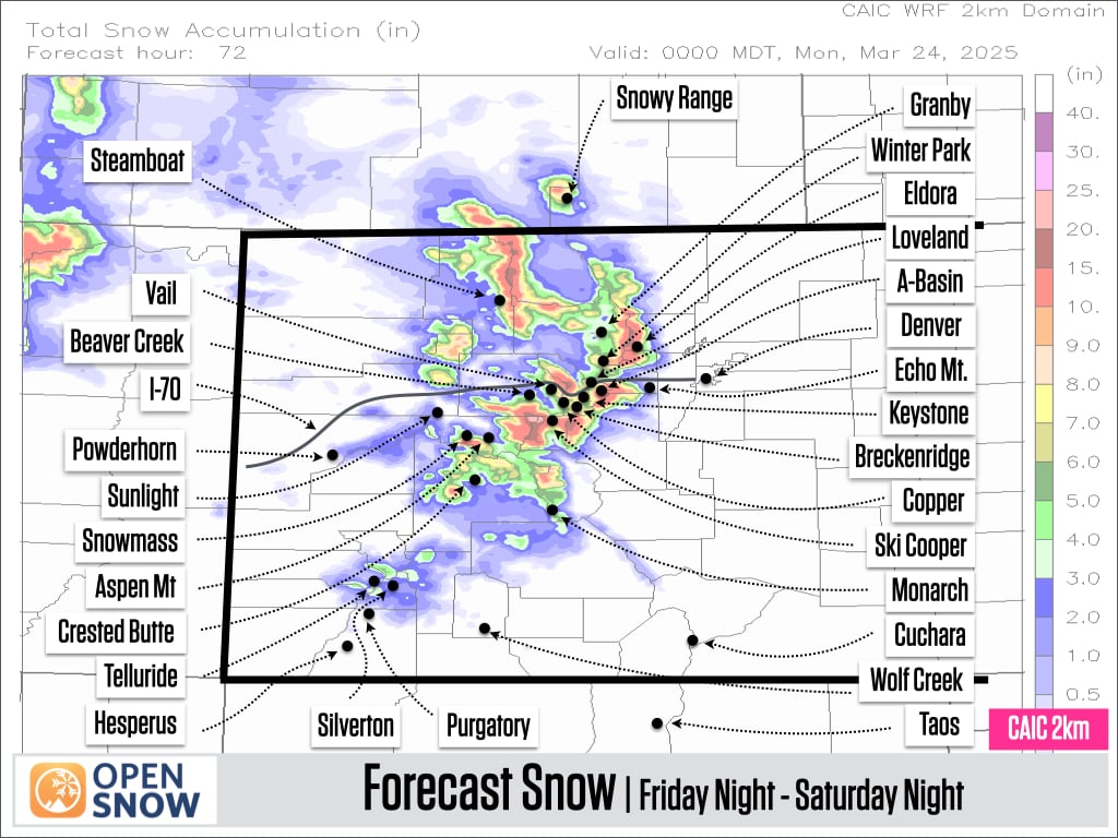 Warnings issued for Colorado mountains as storm has potential to drop ...