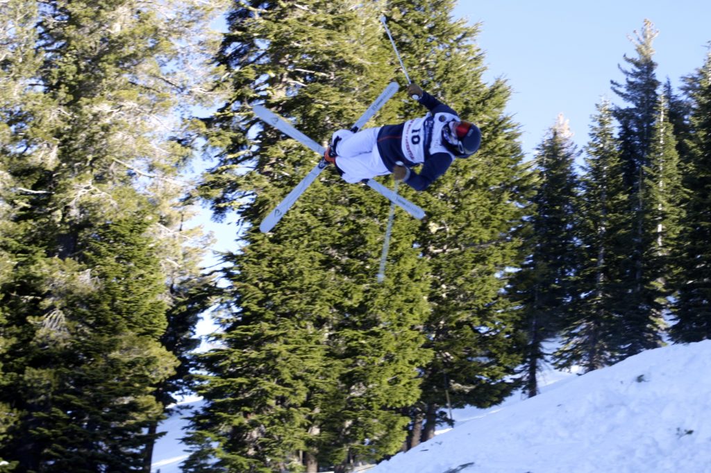 Tristan Cayolle, 17, of SquawFree, bounced back from a crash on Saturday morning to claim victory in dual moguls later that afternoon.