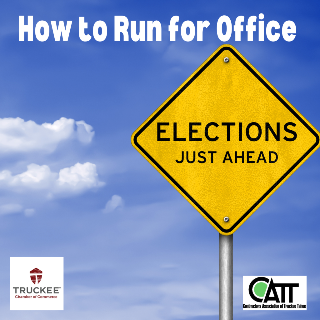 Truckee Chamber of Commerce, Contractors Association of Truckee Tahoe PAC announce 2nd How to Run for Office Workshop