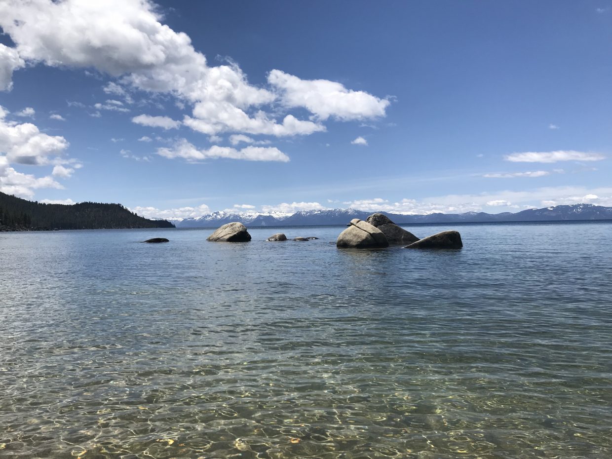 The view from Lake Tahoe's East Shore on Memorial Day weekend. 