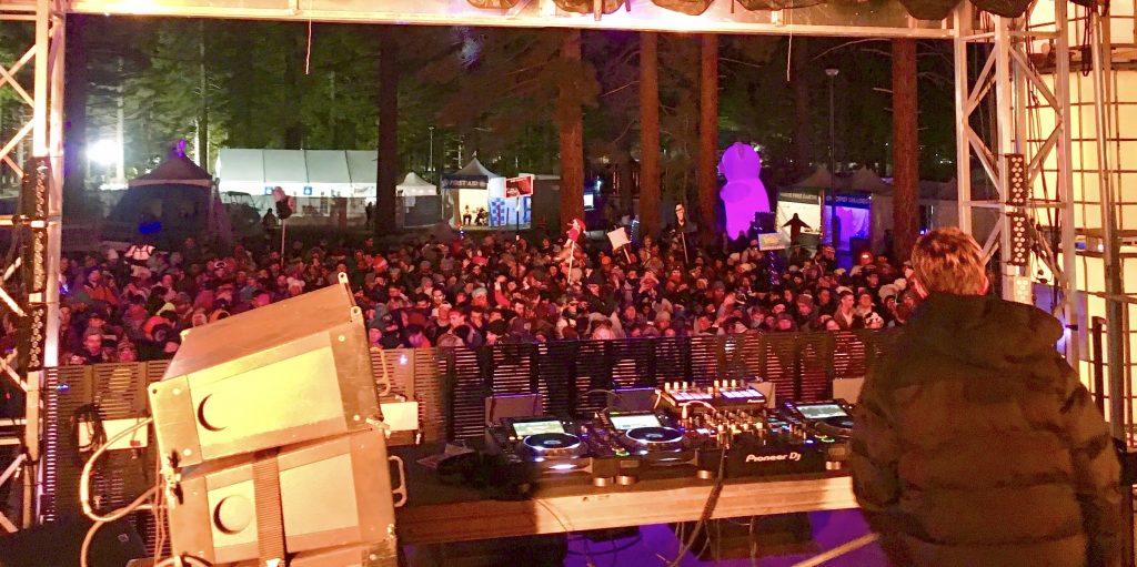 The SnowGlobe Music Festival on Monday night.