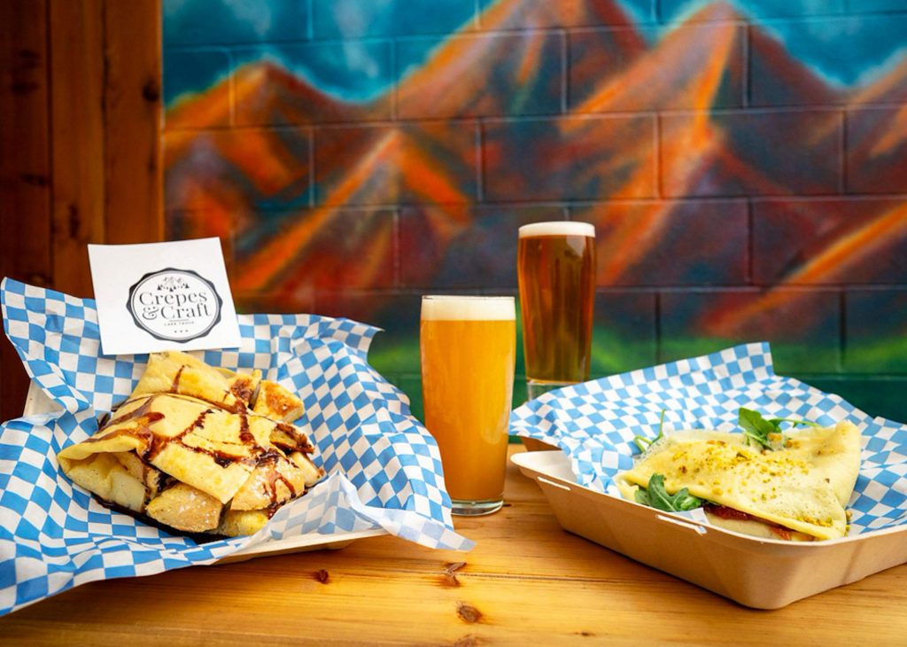 One of Nick Giordano's favorite crepes is the Harambe which includes bananas, cinnamon french toast bites, chocolate hazelnut spread and a chocolate drizzle. (Pictured on the left)