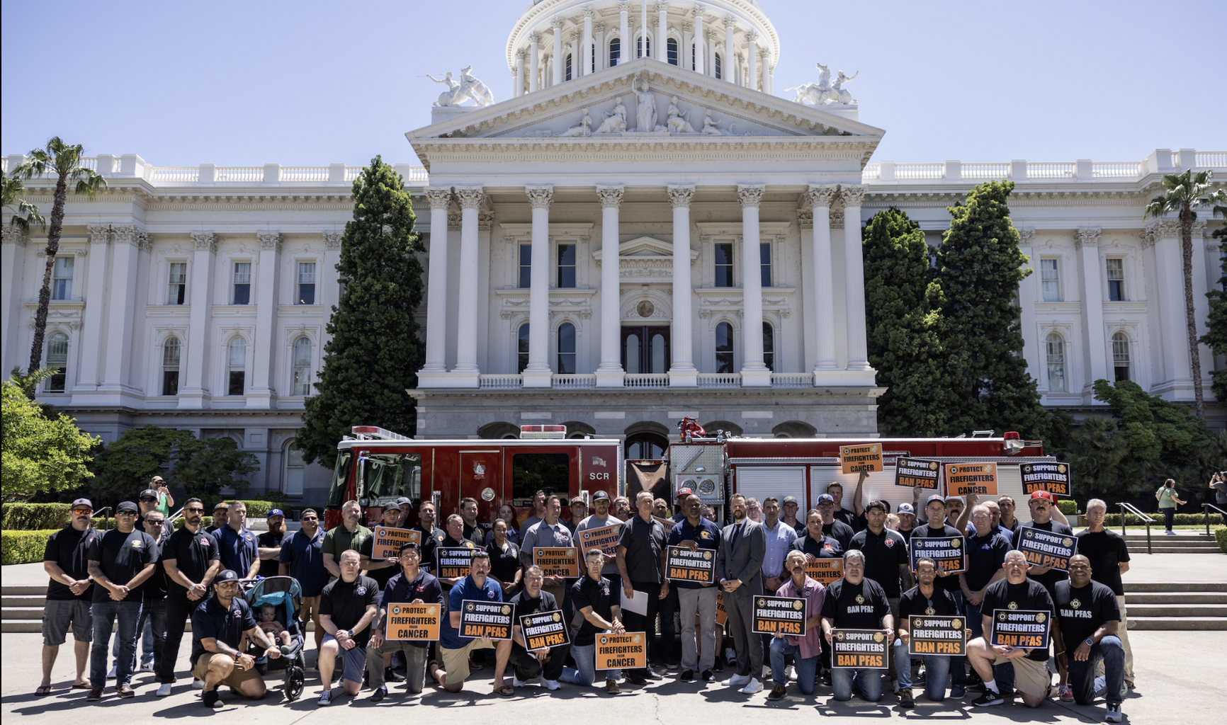 Firefighter Rally Firefighters rally for ban on cancerous chemicals in gear ...