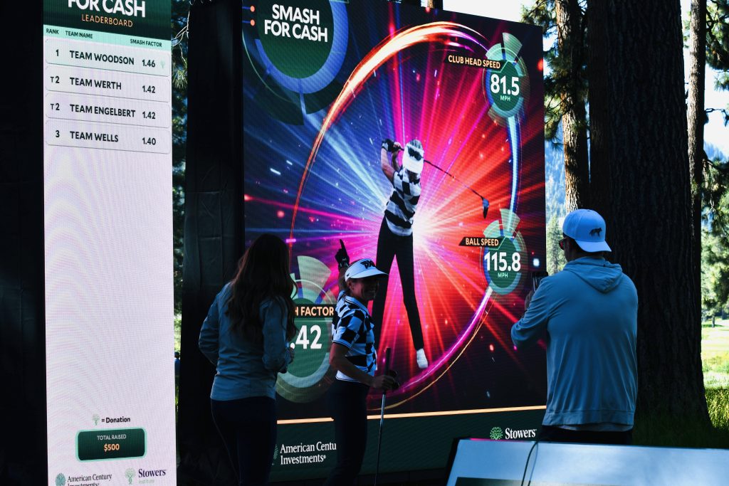 Celebrities smash balls for charity at golf tournament in new ‘Smash for Cash’ event