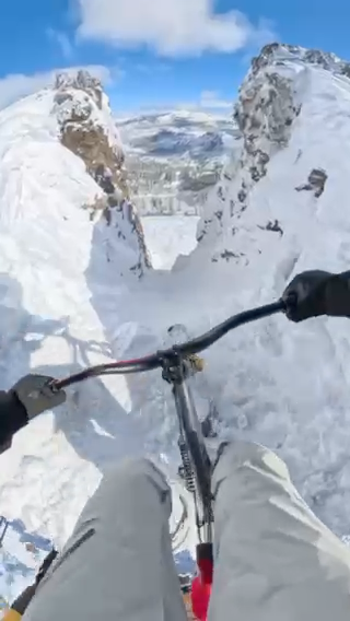 Local ski bike pioneer makes history on Kirkwood’s most notorious run