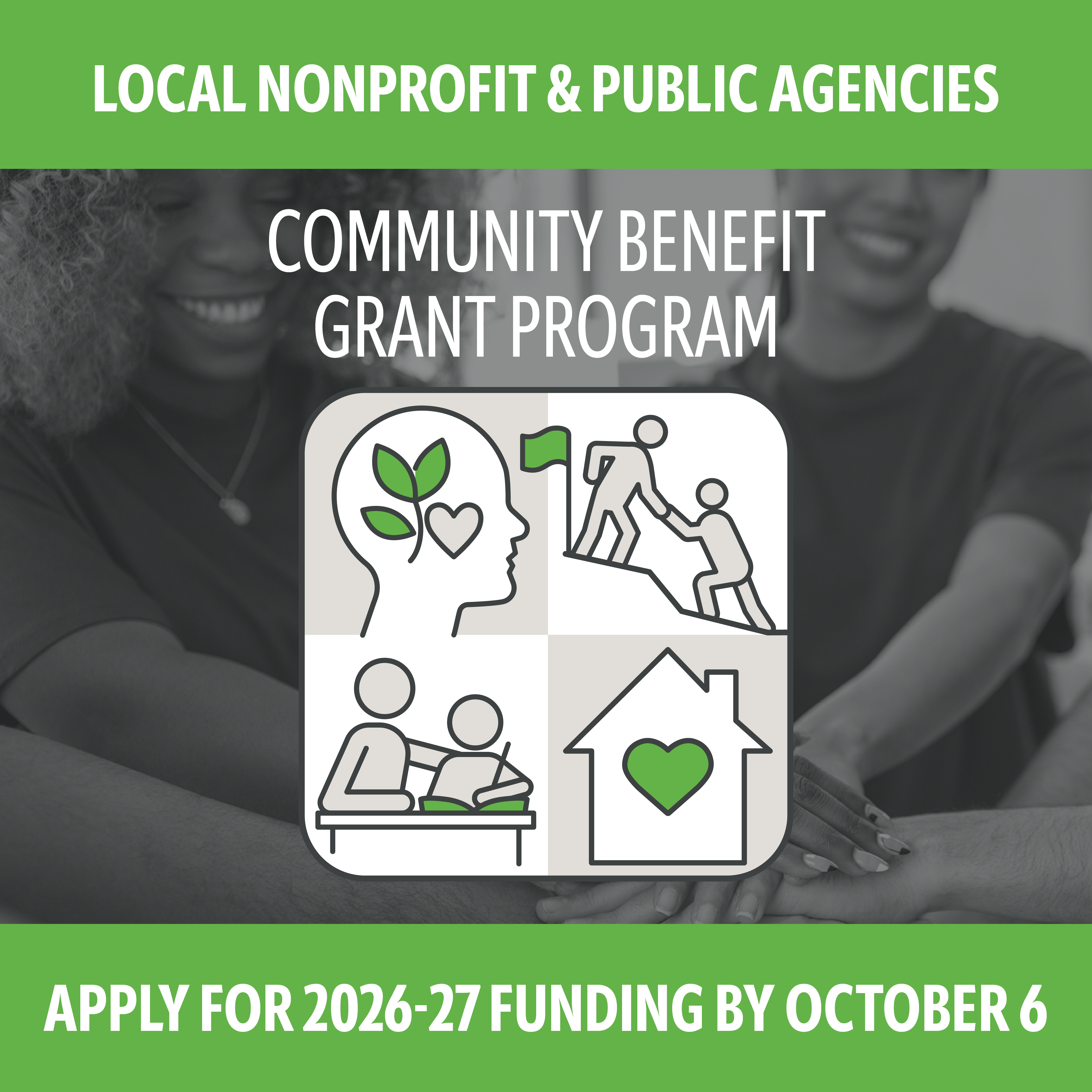 Applications now being accepted for 2026 Community Benefit Grant Program